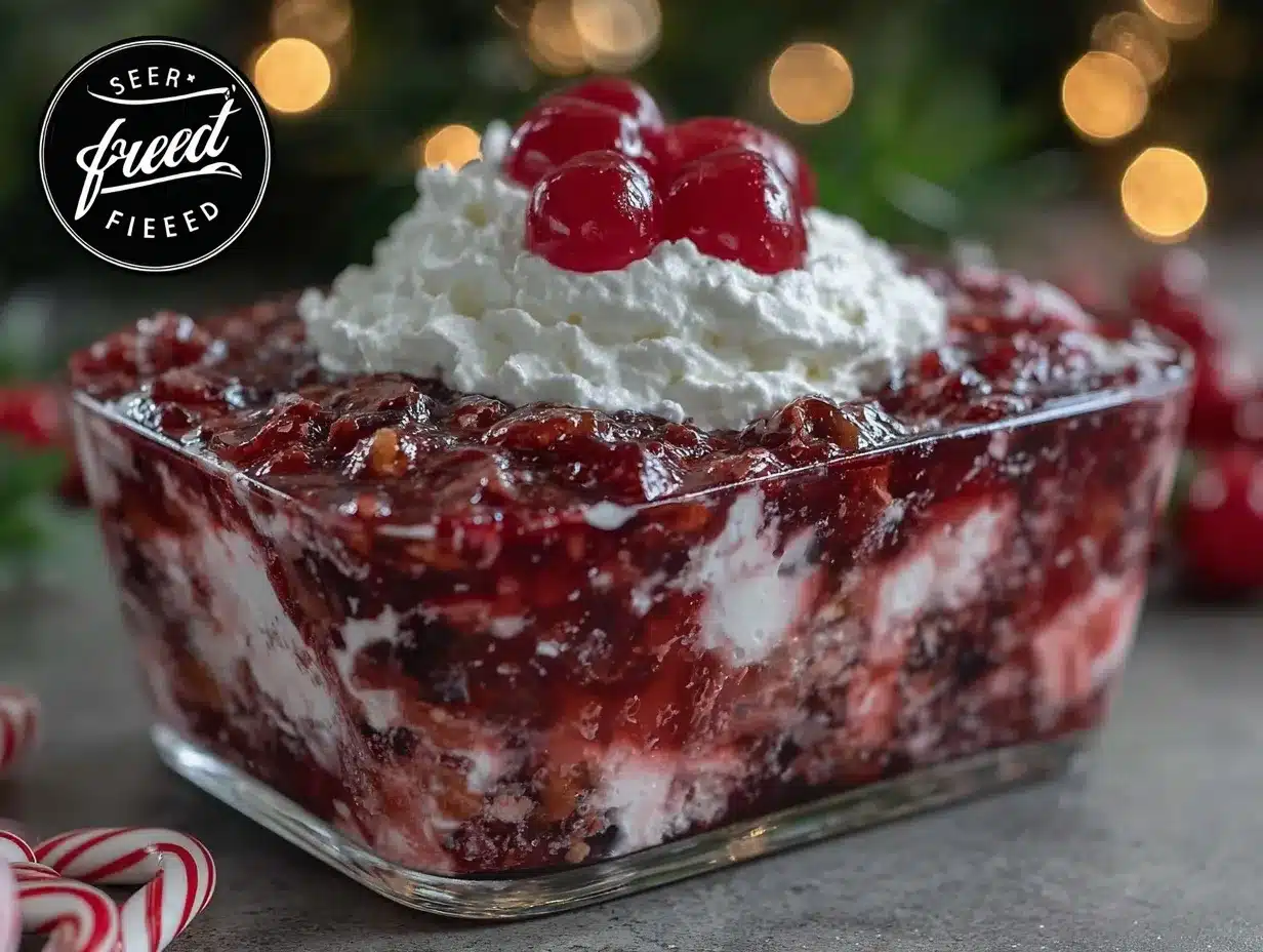 creamy cherry Coca-Cola Jello salad preparation steps
