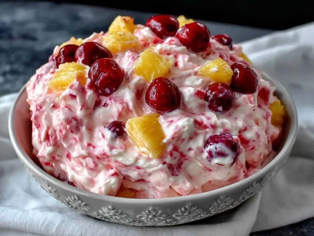 creamy cherry salad - featured image