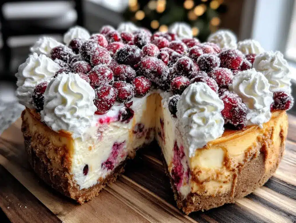 creamy Christmas cheesecake - featured image