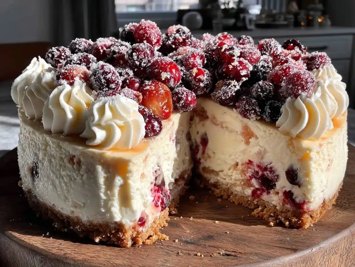 creamy Christmas cheesecake preparation steps