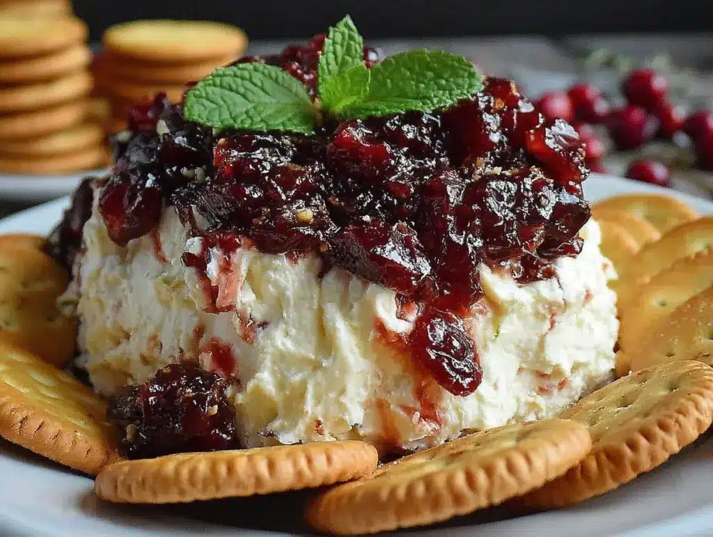 creamy Christmas cranberry dip - featured image
