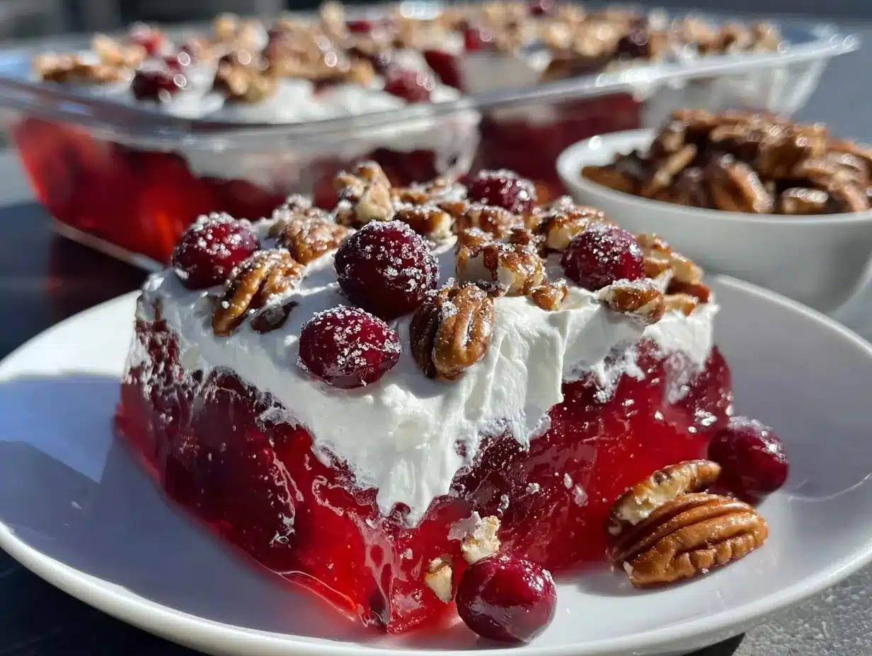 creamy cranberry jello salad preparation steps
