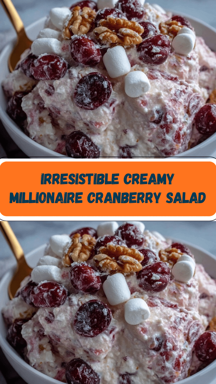 Creamy Millionaire Cranberry Salad recipe