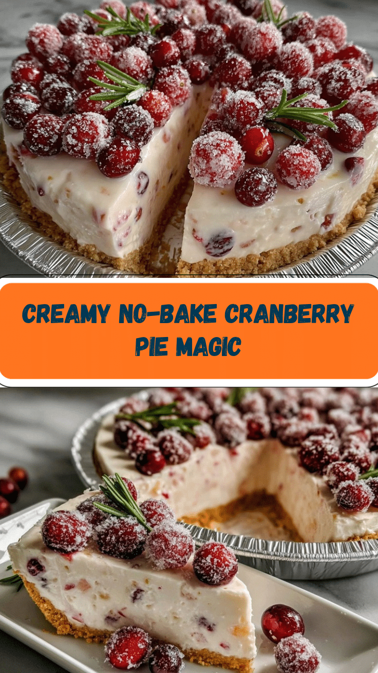 creamy no-bake cranberry pie recipe