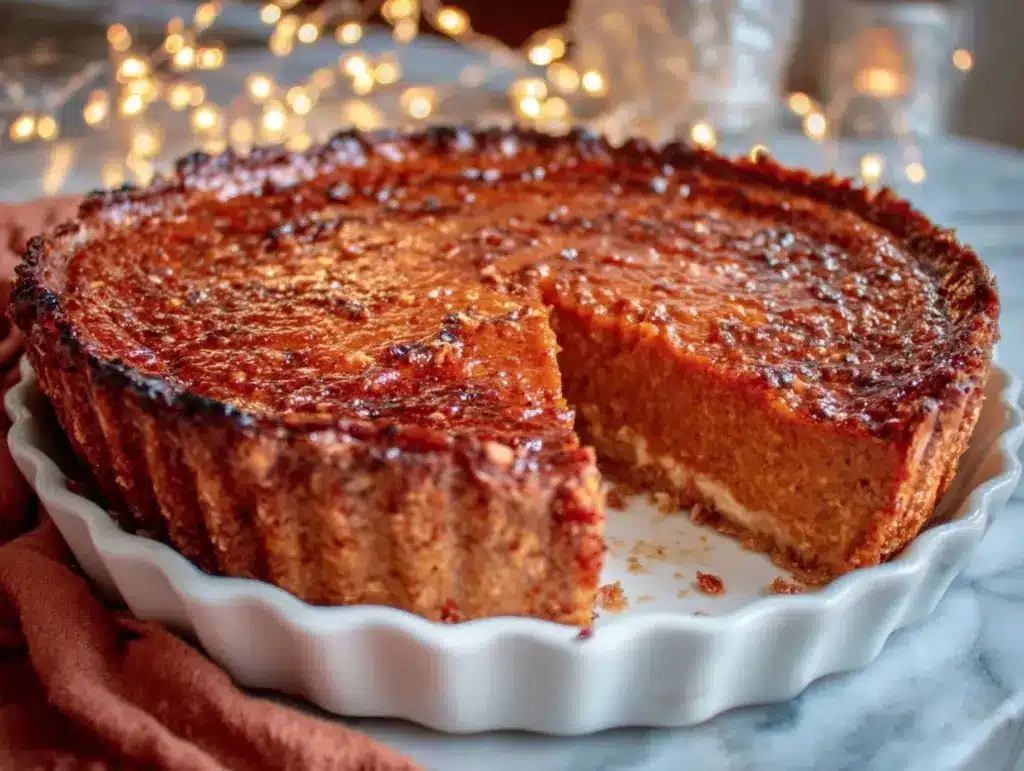 creamy pumpkin pie - featured image