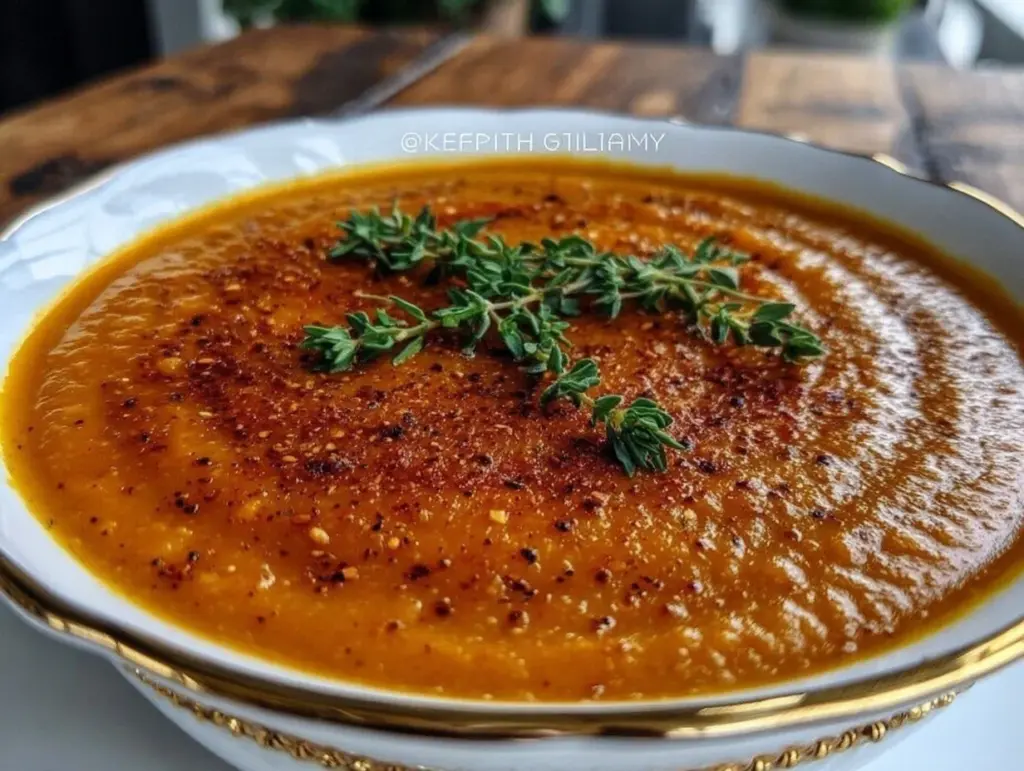creamy roasted butternut squash soup - featured image