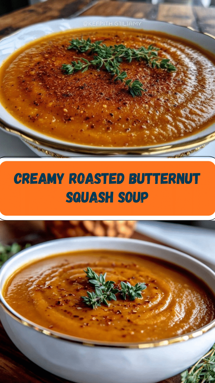 creamy roasted butternut squash soup recipe