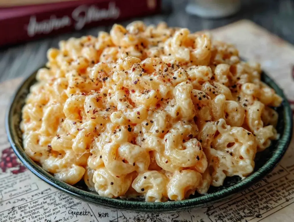 creamy slow cooker mac and cheese - featured image