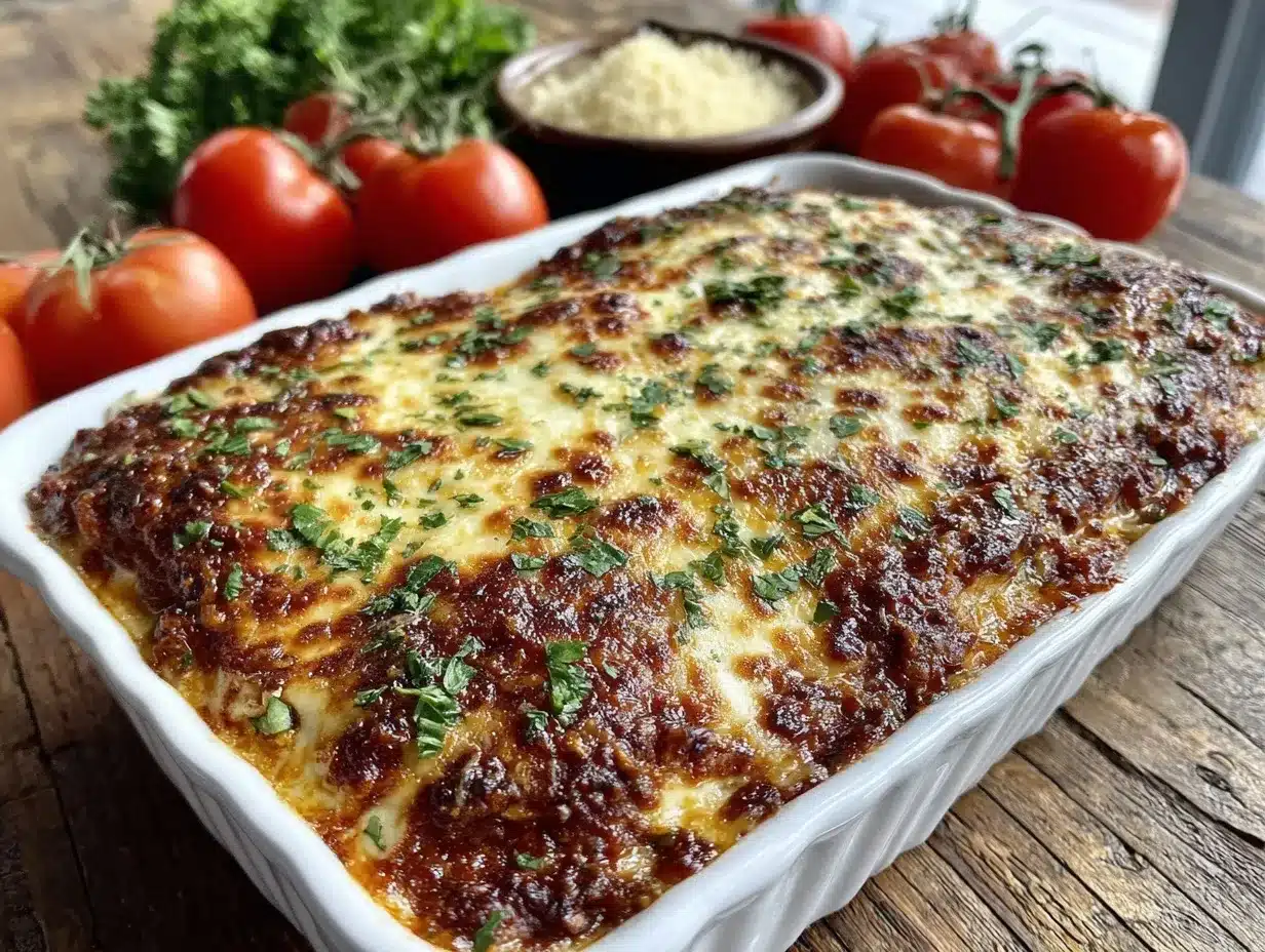 Dump and Bake Chicken Parmesan preparation steps