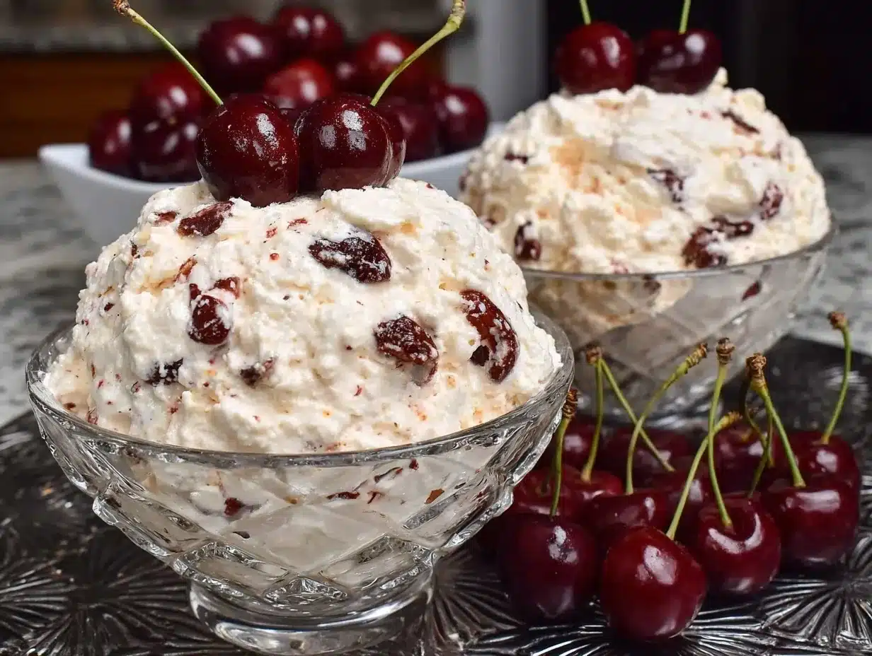 Fluffy Cherry Cheesecake Fluff preparation steps