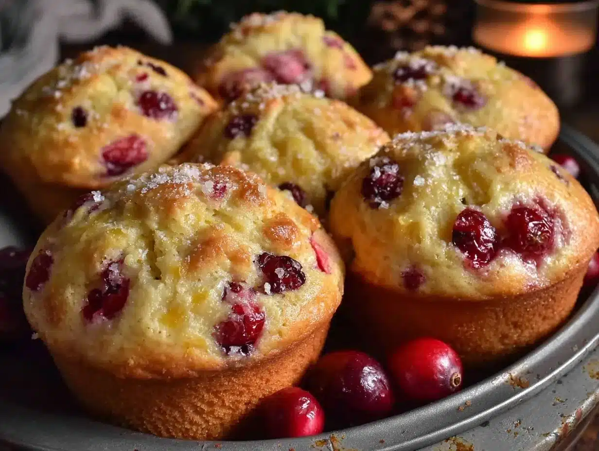 fluffy cranberry muffins preparation steps