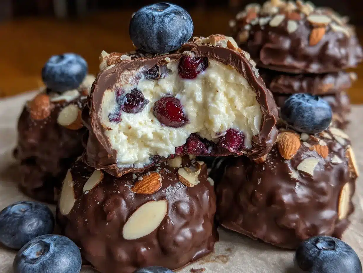 frozen blueberry yogurt clusters preparation steps