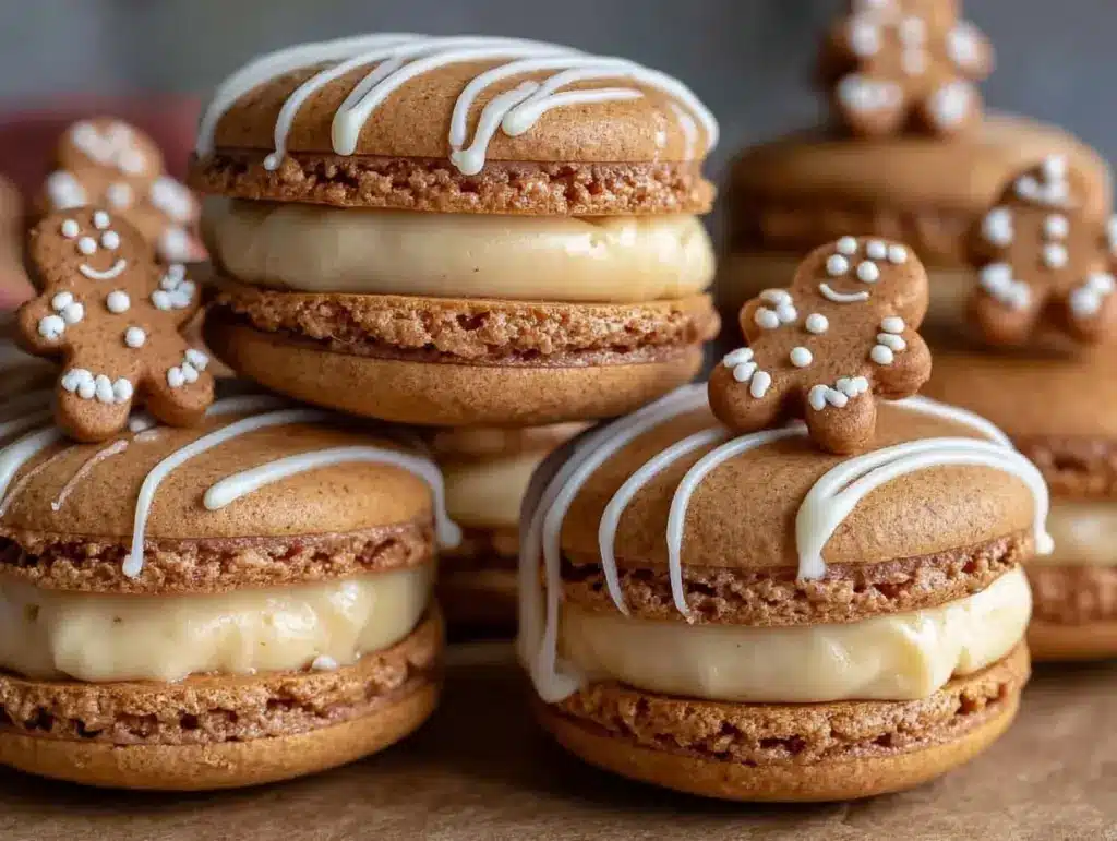 gingerbread macarons - featured image