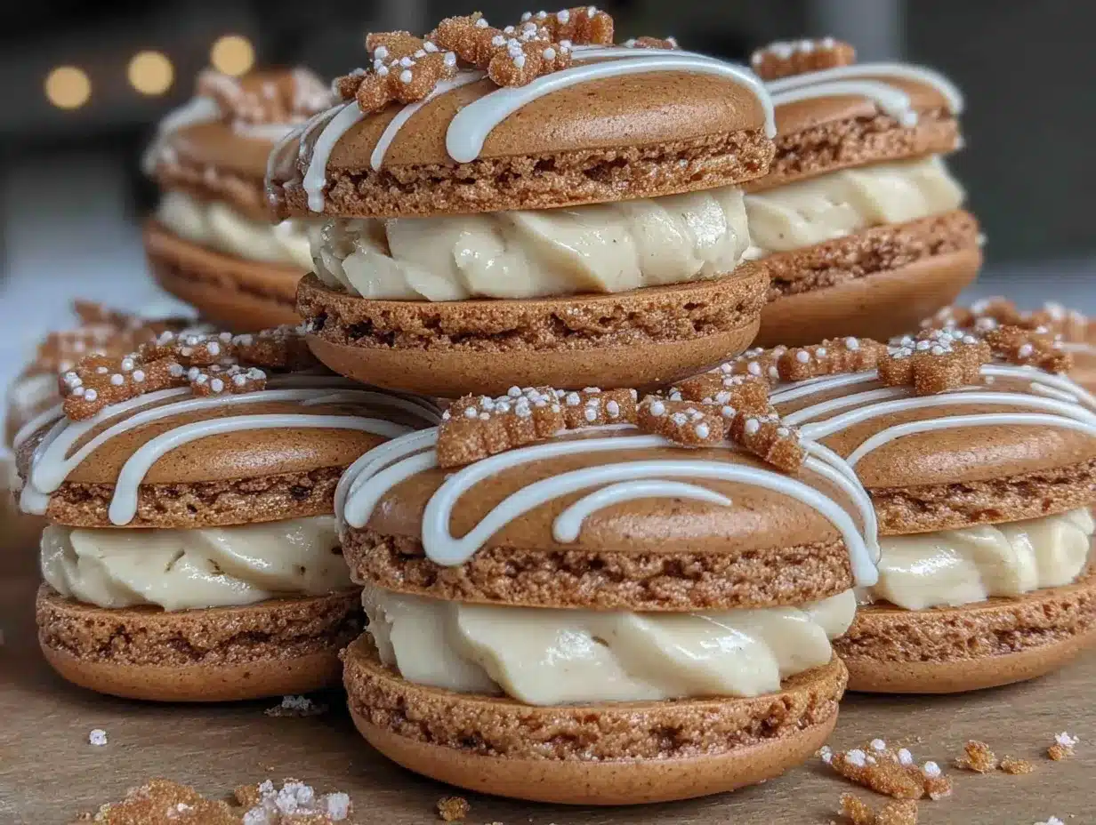 gingerbread macarons preparation steps