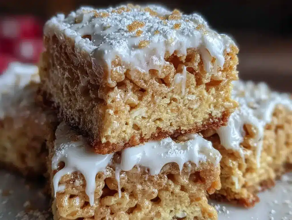 gingerbread Rice Krispie treats - featured image