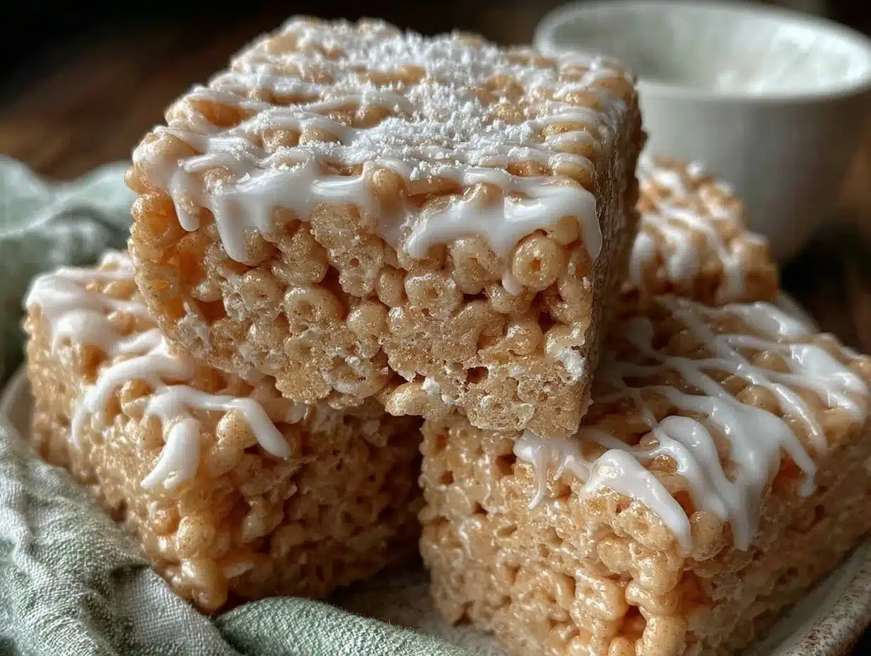 gingerbread Rice Krispie treats preparation steps