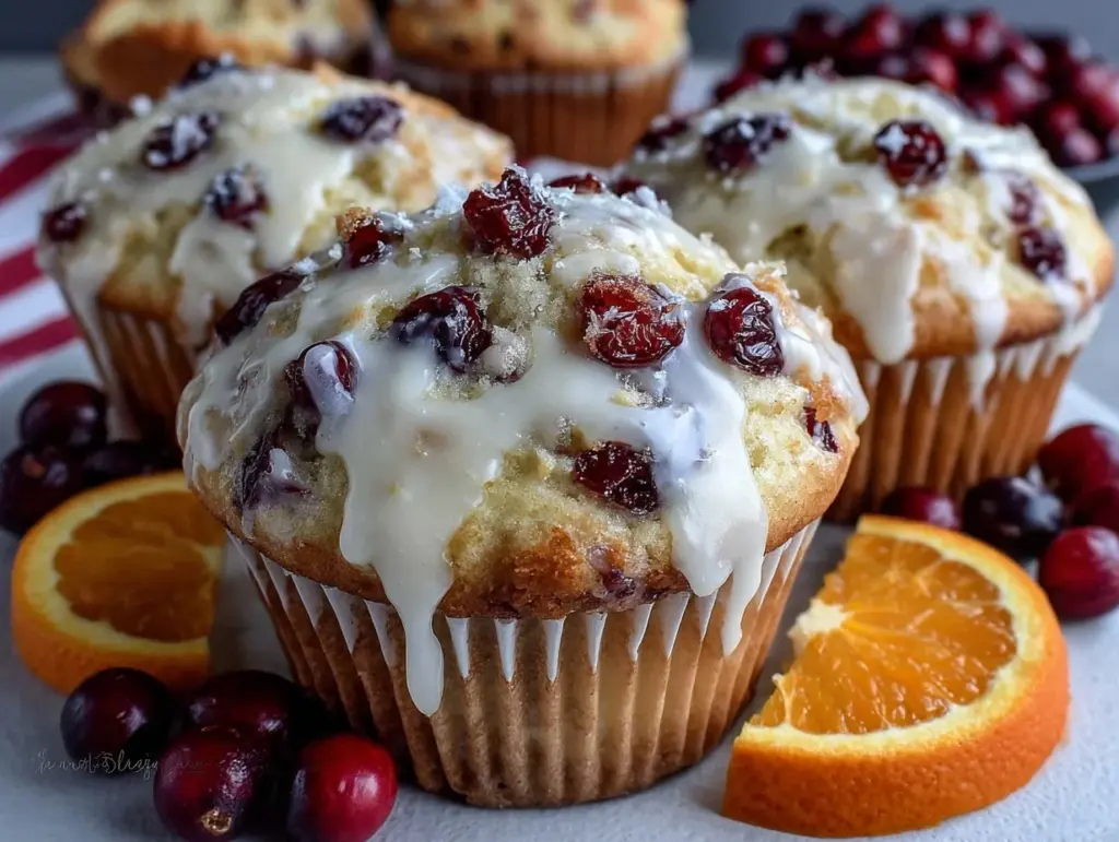 gluten free cranberry orange muffins - featured image