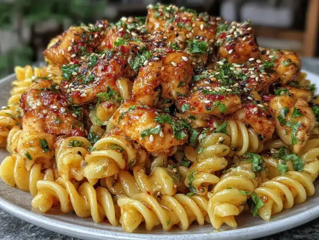 honey pepper chicken pasta - featured image