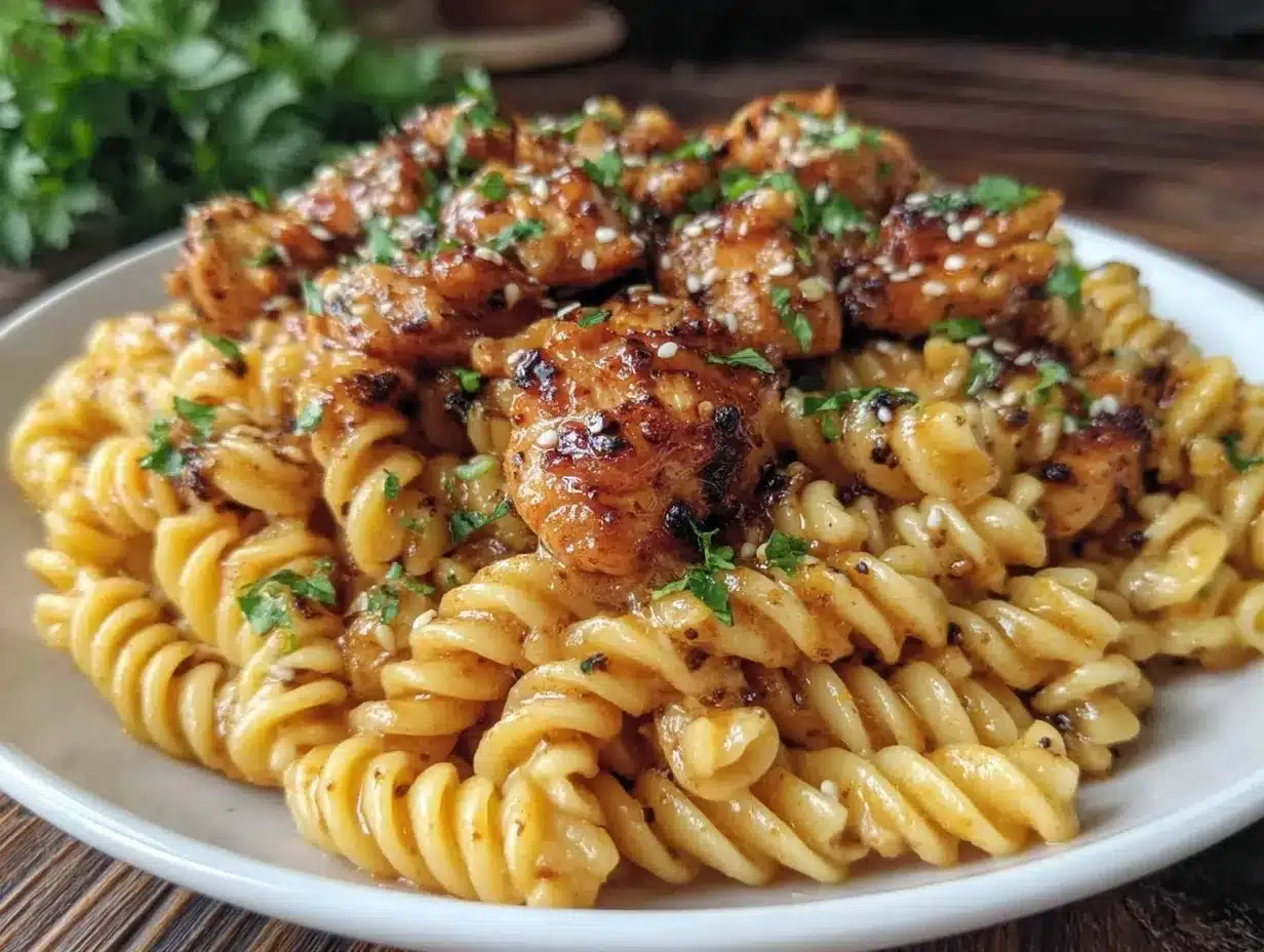 honey pepper chicken pasta preparation steps