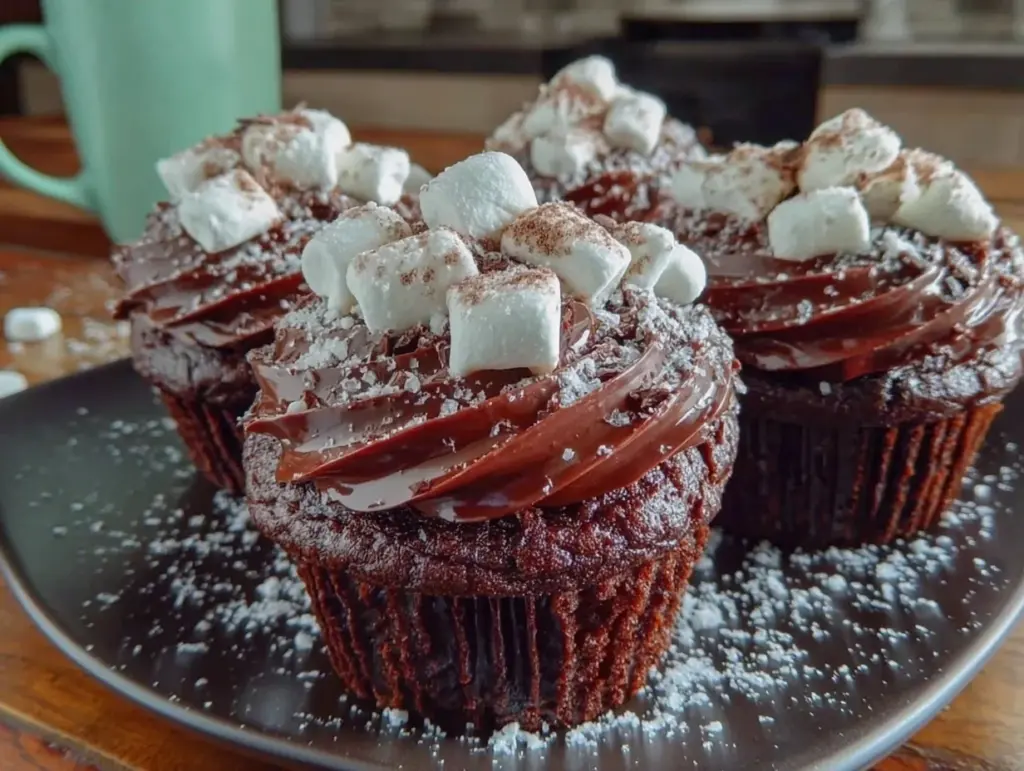 hot chocolate cupcakes - featured image