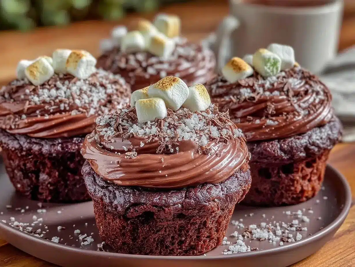 hot chocolate cupcakes preparation steps