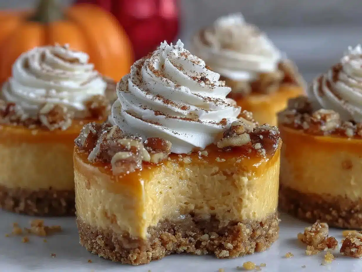 no bake pumpkin mini cheesecakes preparation steps