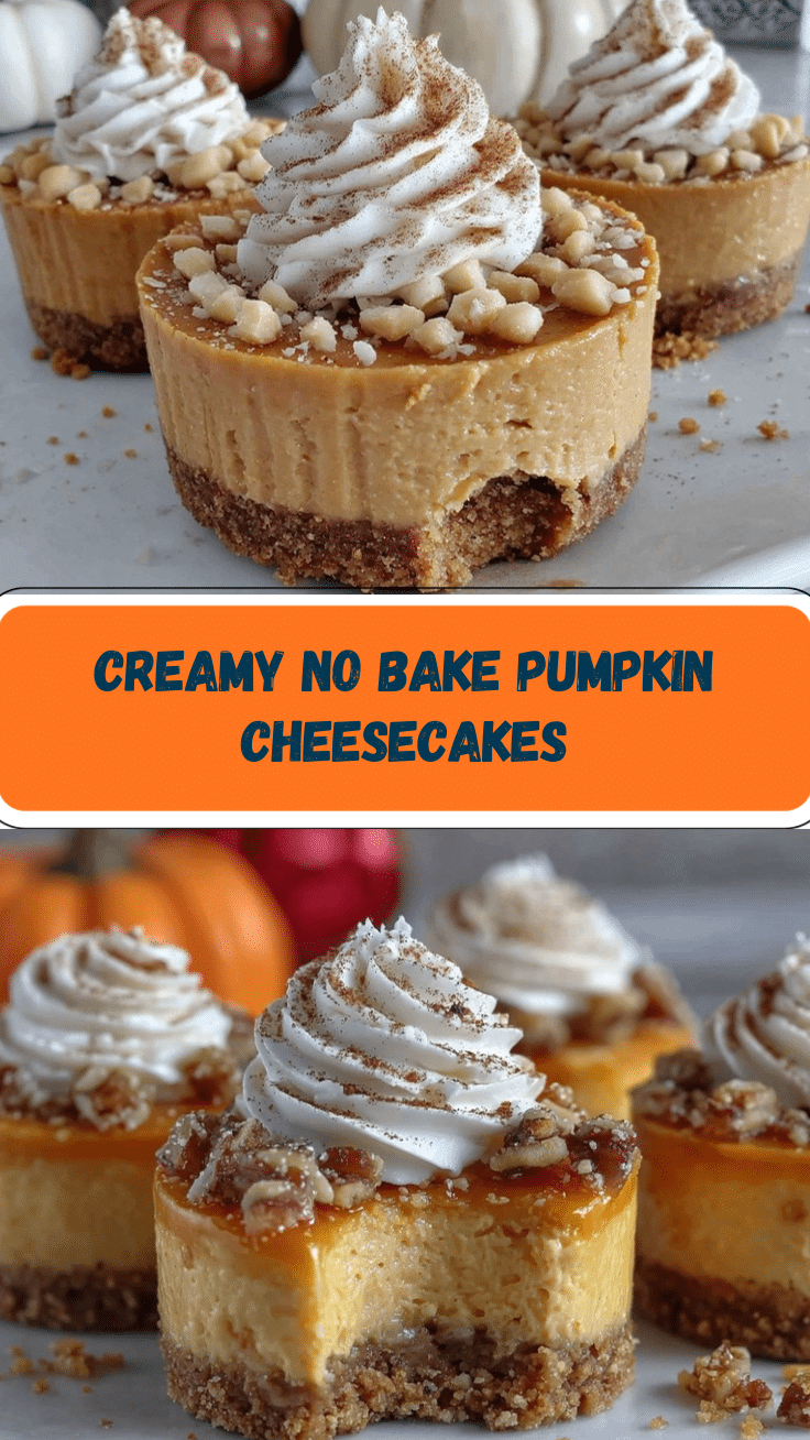 no bake pumpkin mini cheesecakes recipe