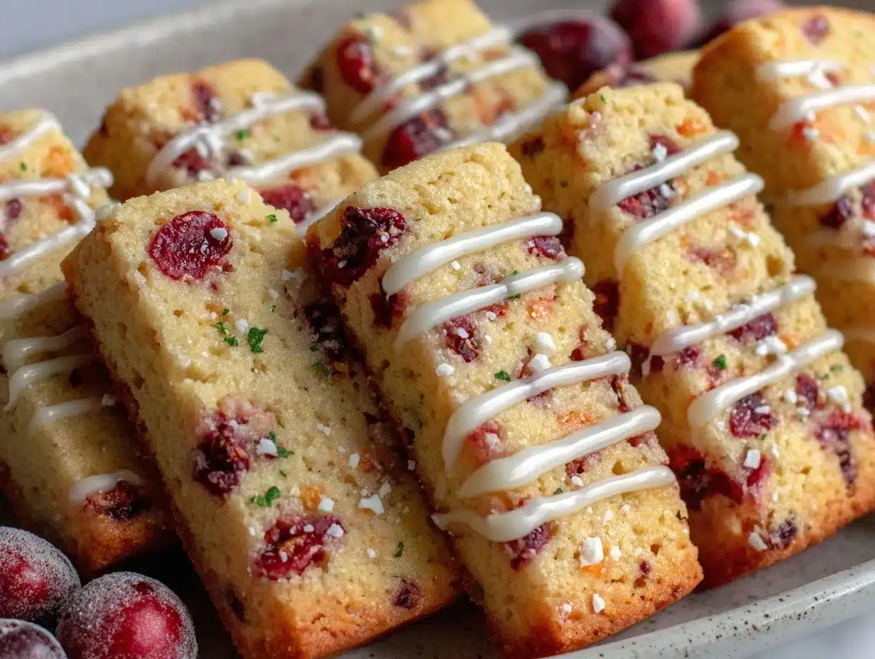 orange cranberry shortbread cookies preparation steps