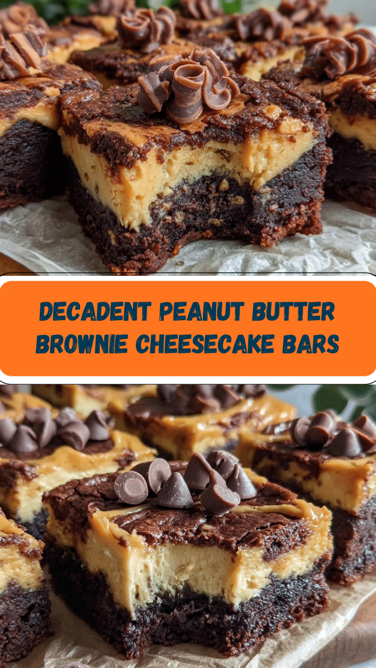 peanut butter cheesecake brownie bars recipe