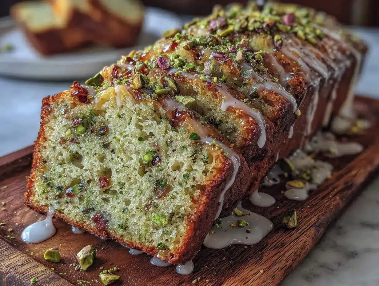 pistachio bread loaf preparation steps