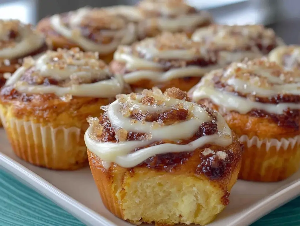 Pumpkin cinnamon roll muffins - featured image