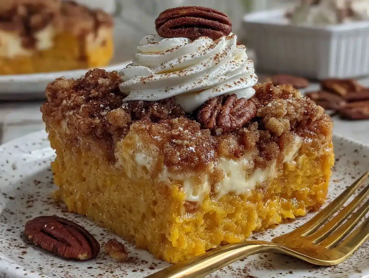 Pumpkin Dump Cake preparation steps