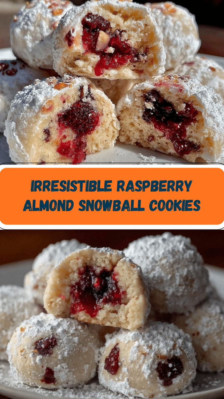 raspberry almond snowball cookies recipe