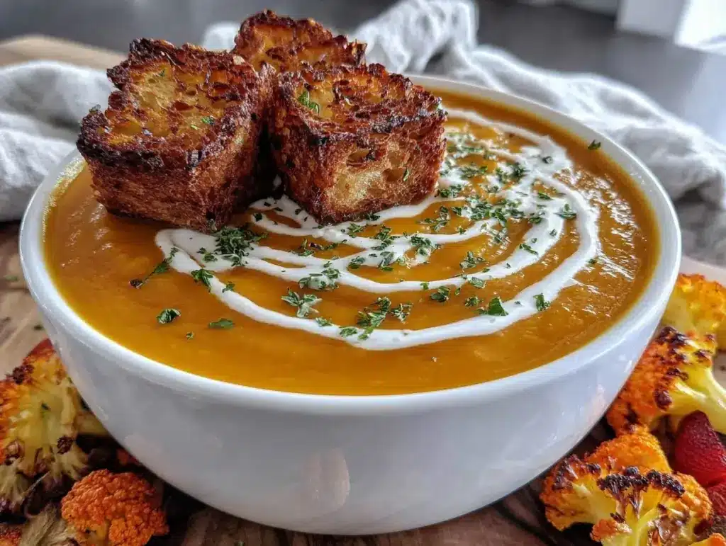roasted butternut squash soup - featured image