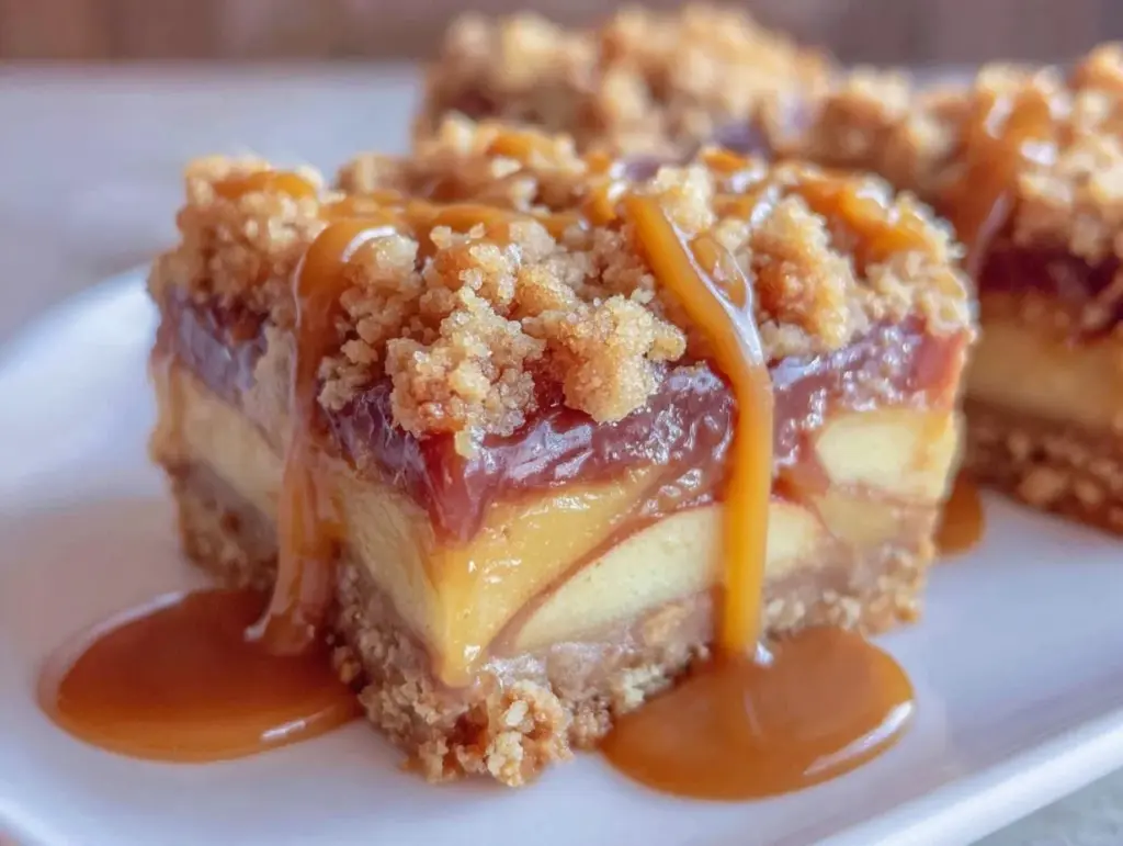 Salted Caramel Apple Crumble Bars - featured image