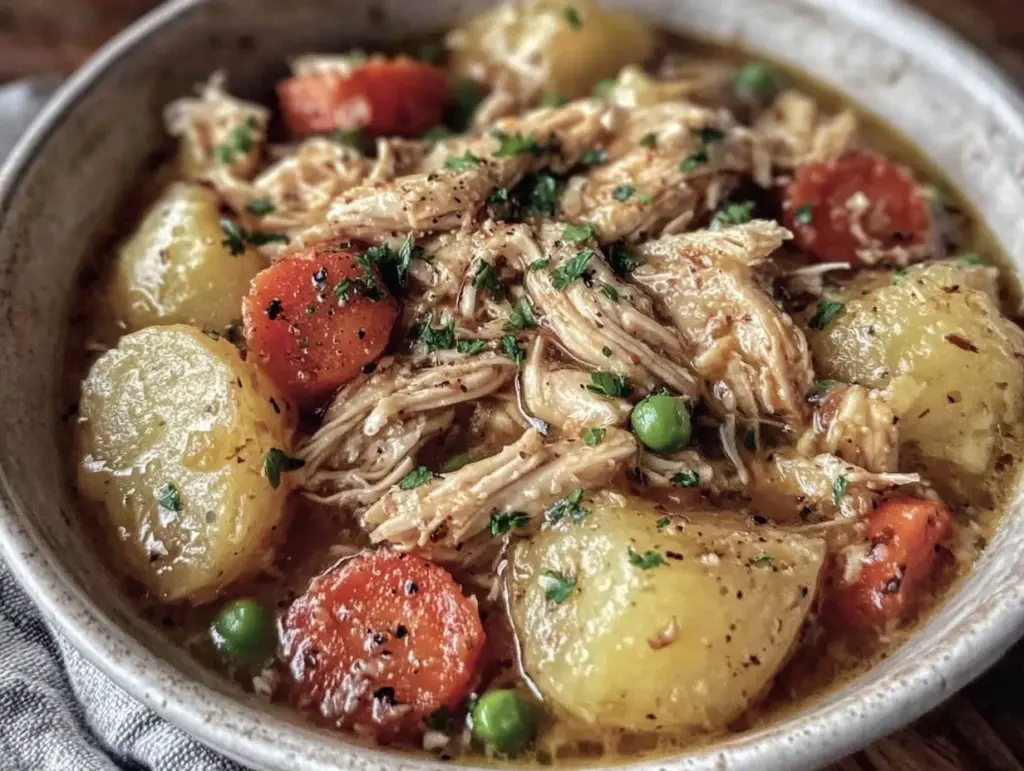 slow cooker chicken stew - featured image