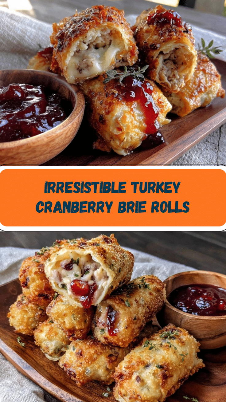 turkey cranberry brie egg rolls recipe