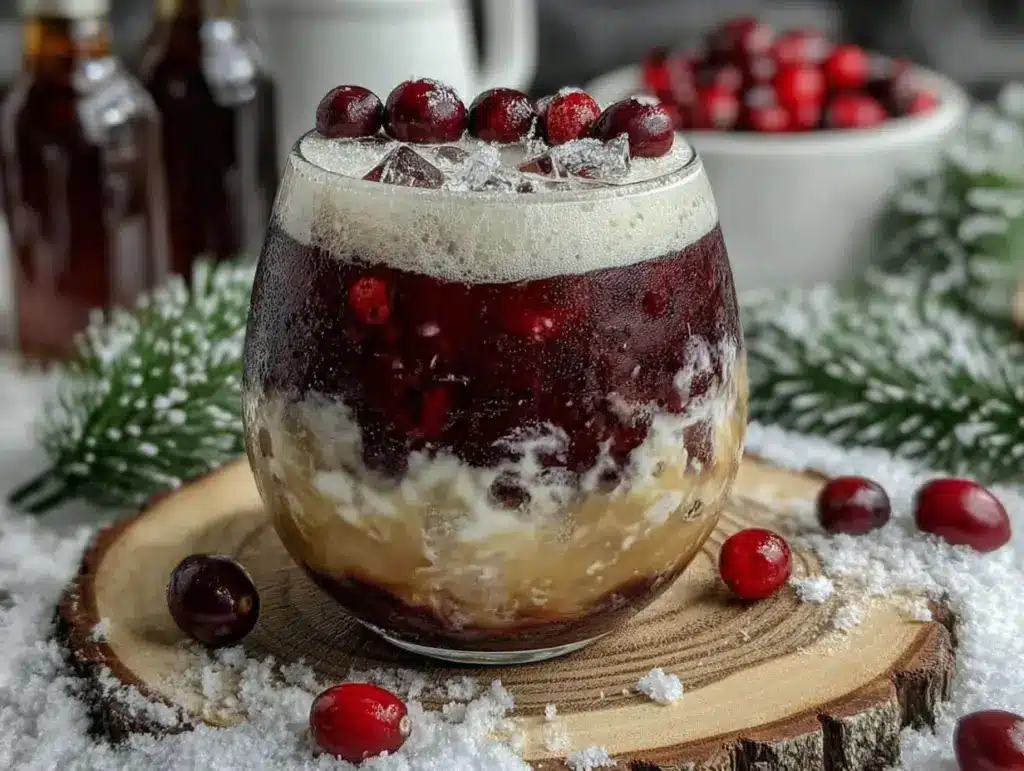 Vanilla Cranberry Crush Mocktail - featured image