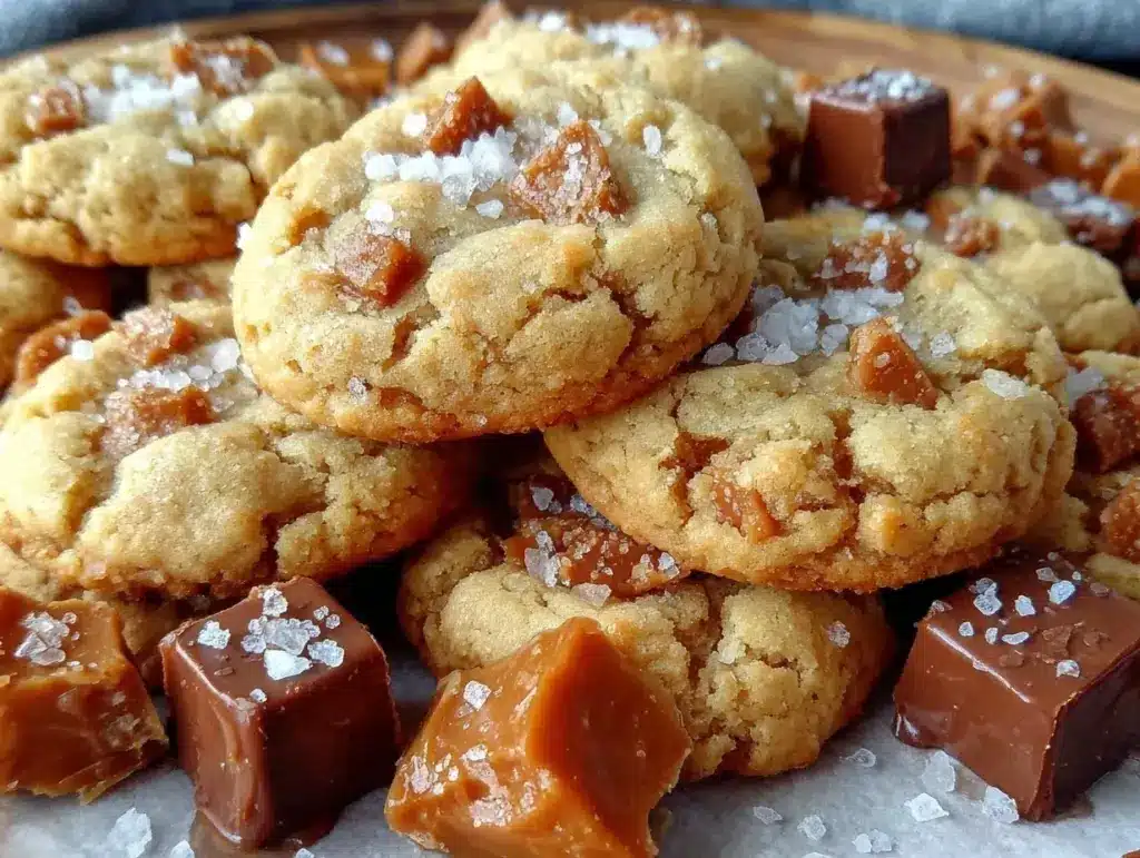 brown butter toffee cookies - featured image