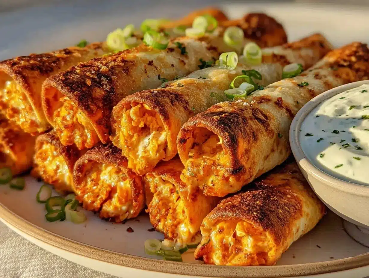 Buffalo chicken taquitos preparation steps