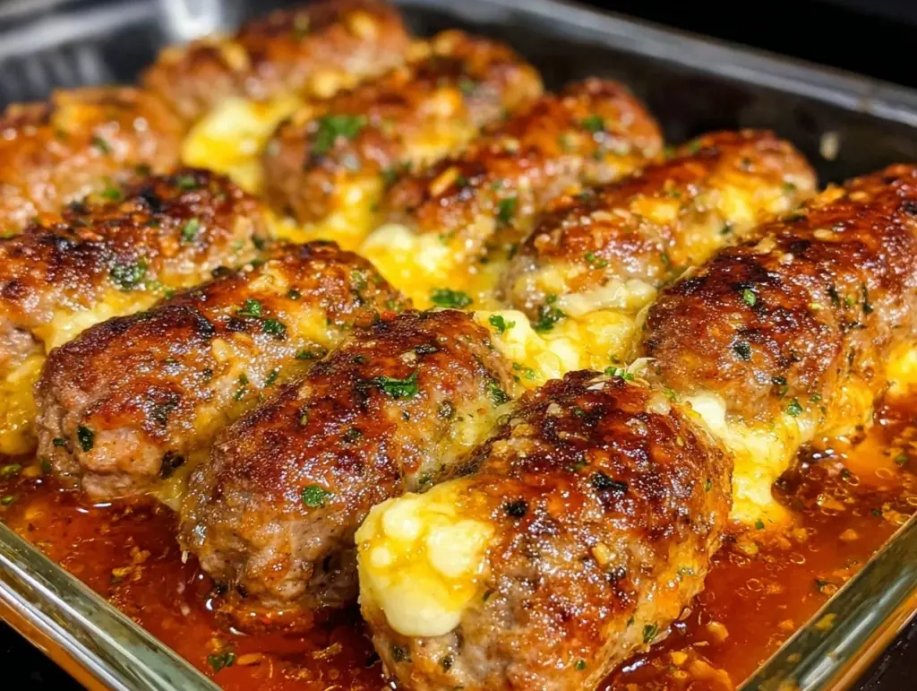 Cheesy Stuffed Italian Sausage Bake - featured image