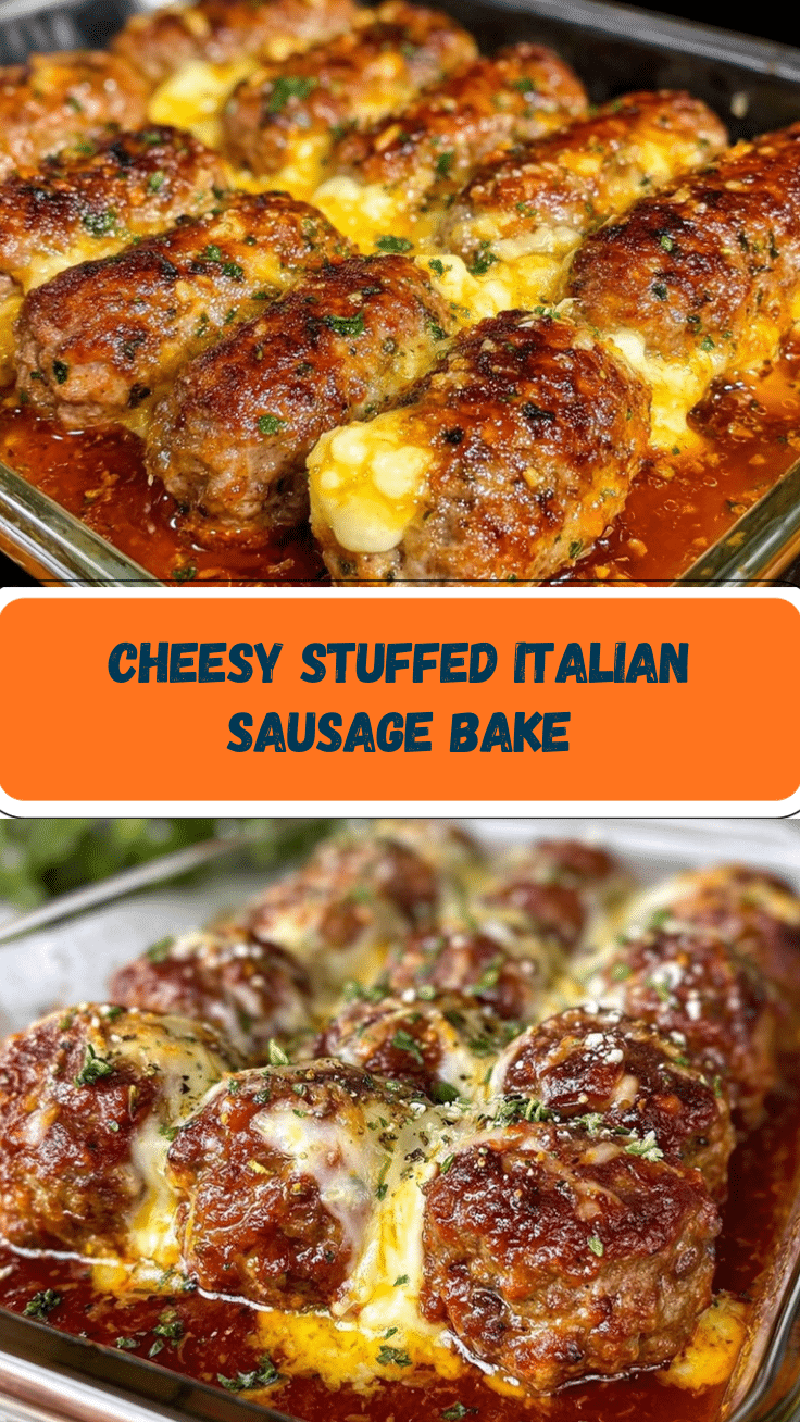 Cheesy Stuffed Italian Sausage Bake recipe