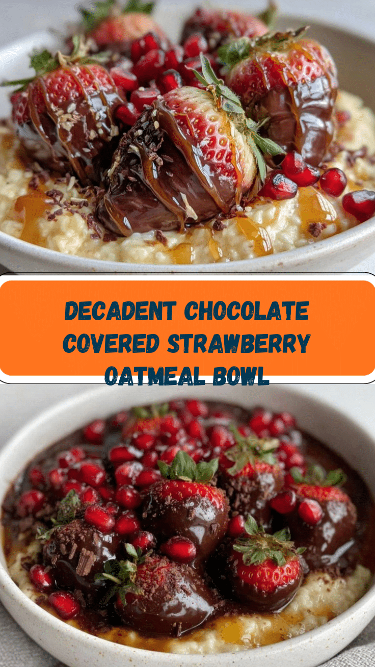 chocolate covered strawberries oatmeal bowl recipe