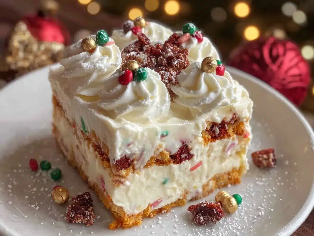 Christmas Cookie Lasagna preparation steps