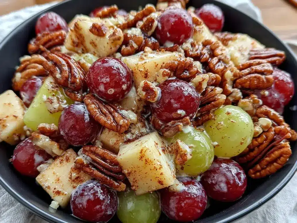 cinnamon-spiced apple grape salad - featured image