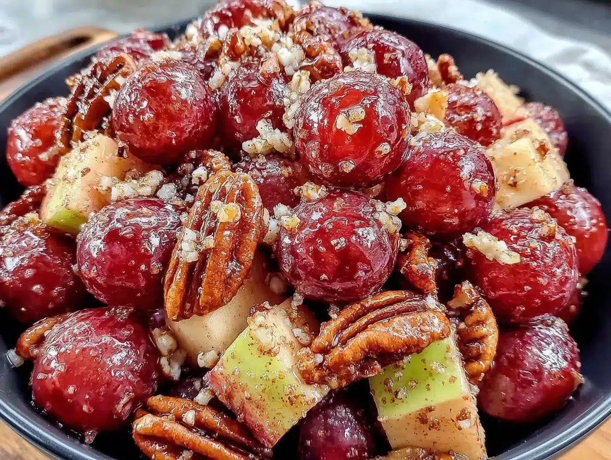 cinnamon-spiced apple grape salad preparation steps