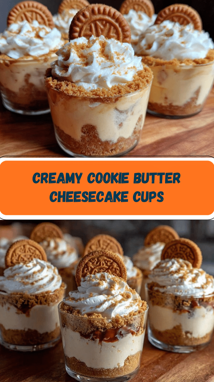 cookie butter cheesecake cups recipe