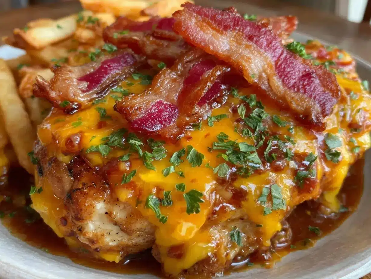 Cowboy BBQ Bacon Cheddar Chicken preparation steps