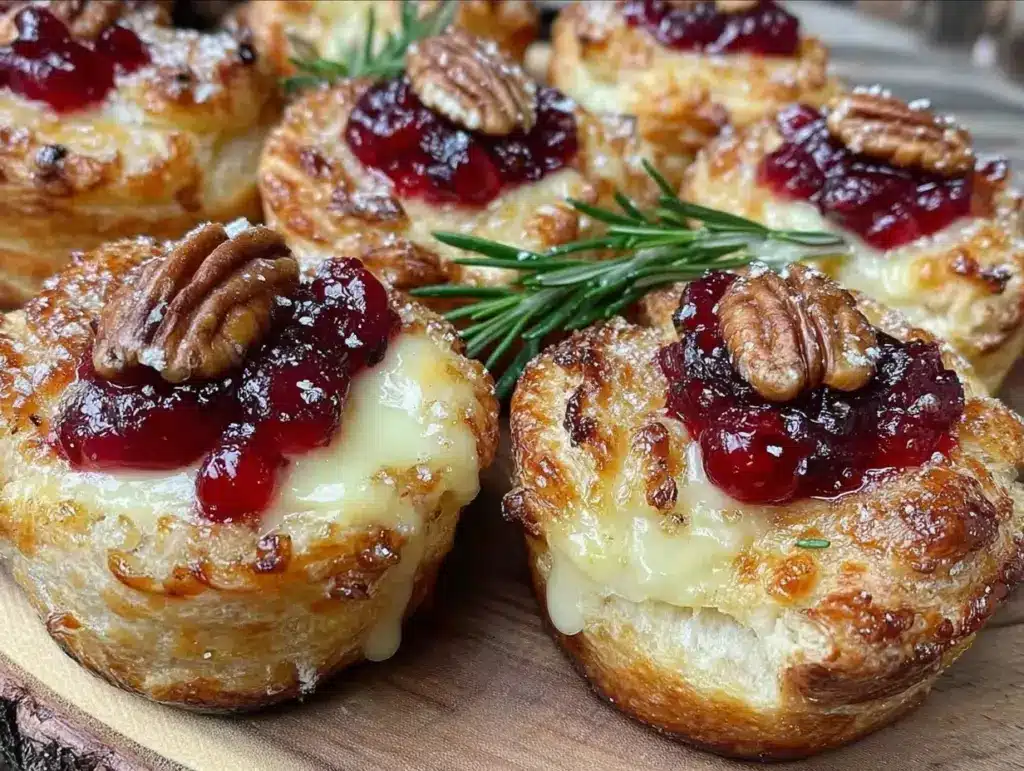 cranberry brie bites - featured image
