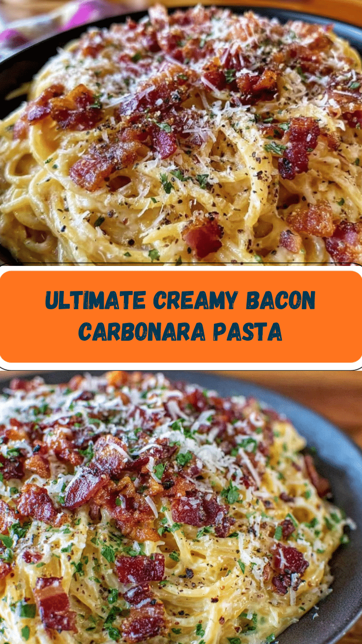 creamy bacon carbonara pasta recipe
